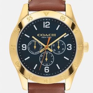 Coach Casey Watch, 42 MM C6531 - Brown Strap/Gold Case